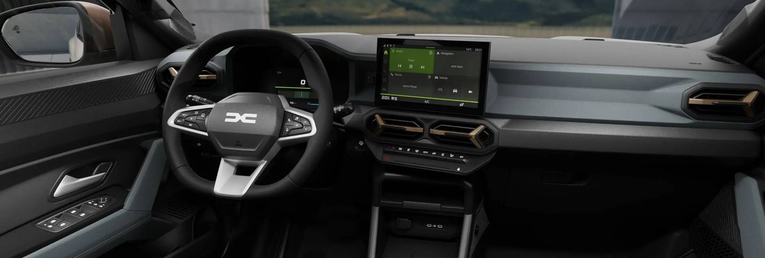 Dacia Duster, interior, bord și ecran multimedia