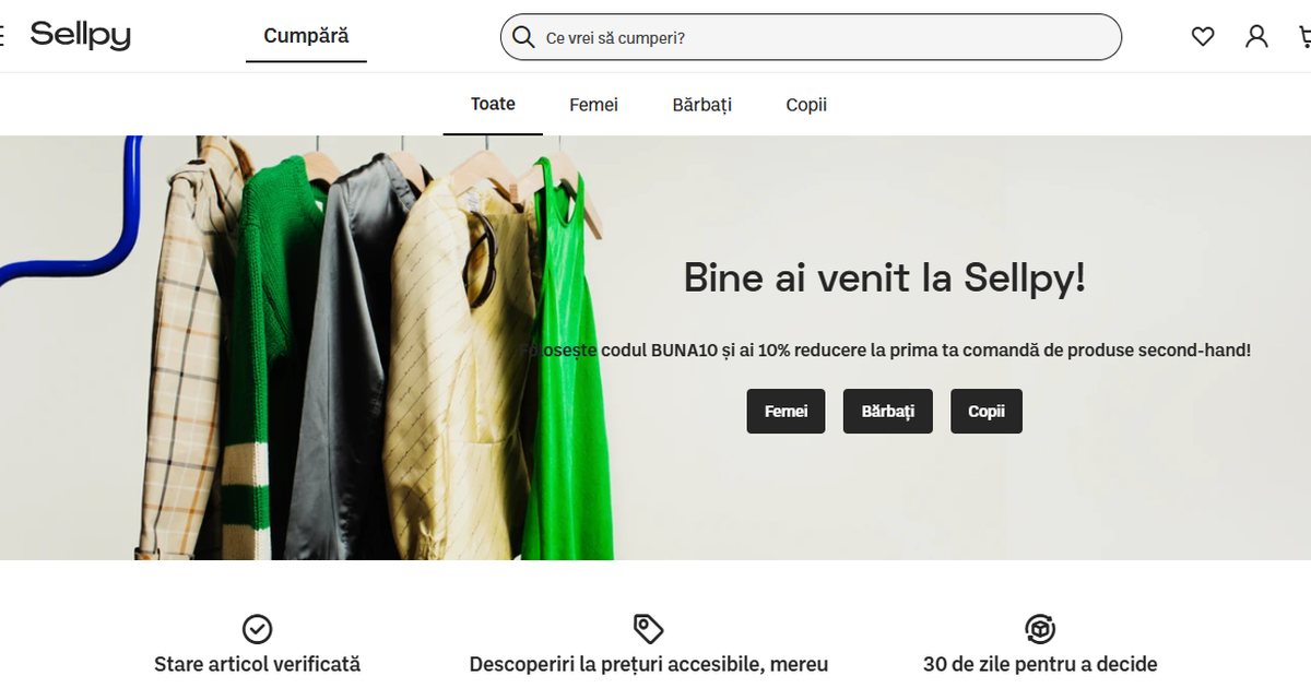 H&M a lansat Sellpy în România, magazinul online de haine second-hand: cum cumperi, cât durează livrarea, retur în 30 de zile și de ce nu poți vinde încă, ca pe Vinted