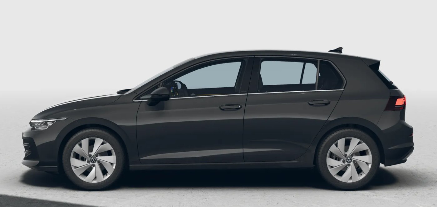 Volkswagen Golf facelift din profil, culoare gri