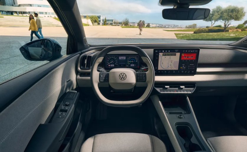 Bordul lui Volkswagen ID. Cross, cu afișajul de bord în modul retro și ecranul central de 12,9 inci