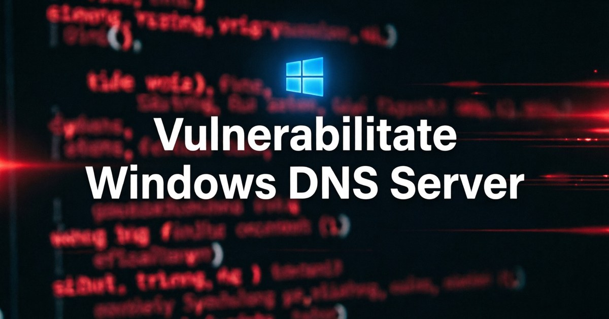 Windows DNS Server are o breșă „wormable” cu scor 9,8 — controlerele de domeniu, în risc direct